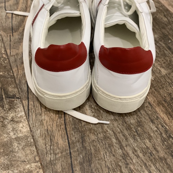 🌸✨MONCLER STRIPE-DETAIL LOW TOP LEATHER SNEAKERS🌺 - Picture 6 of 9